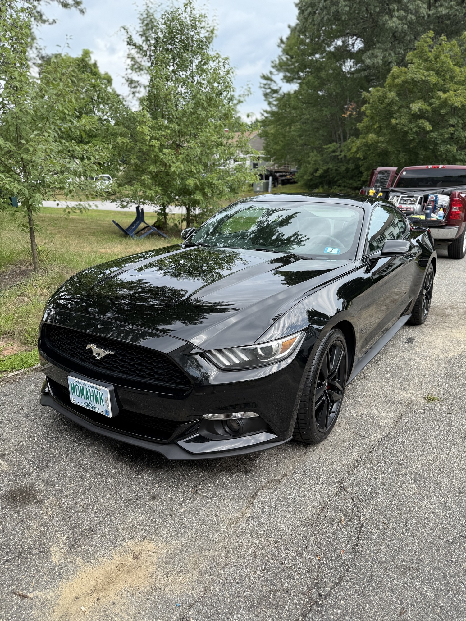 After exterior detailing Amherst NH — Ford Mustang mirror finish by Deke's Auto Detailing
