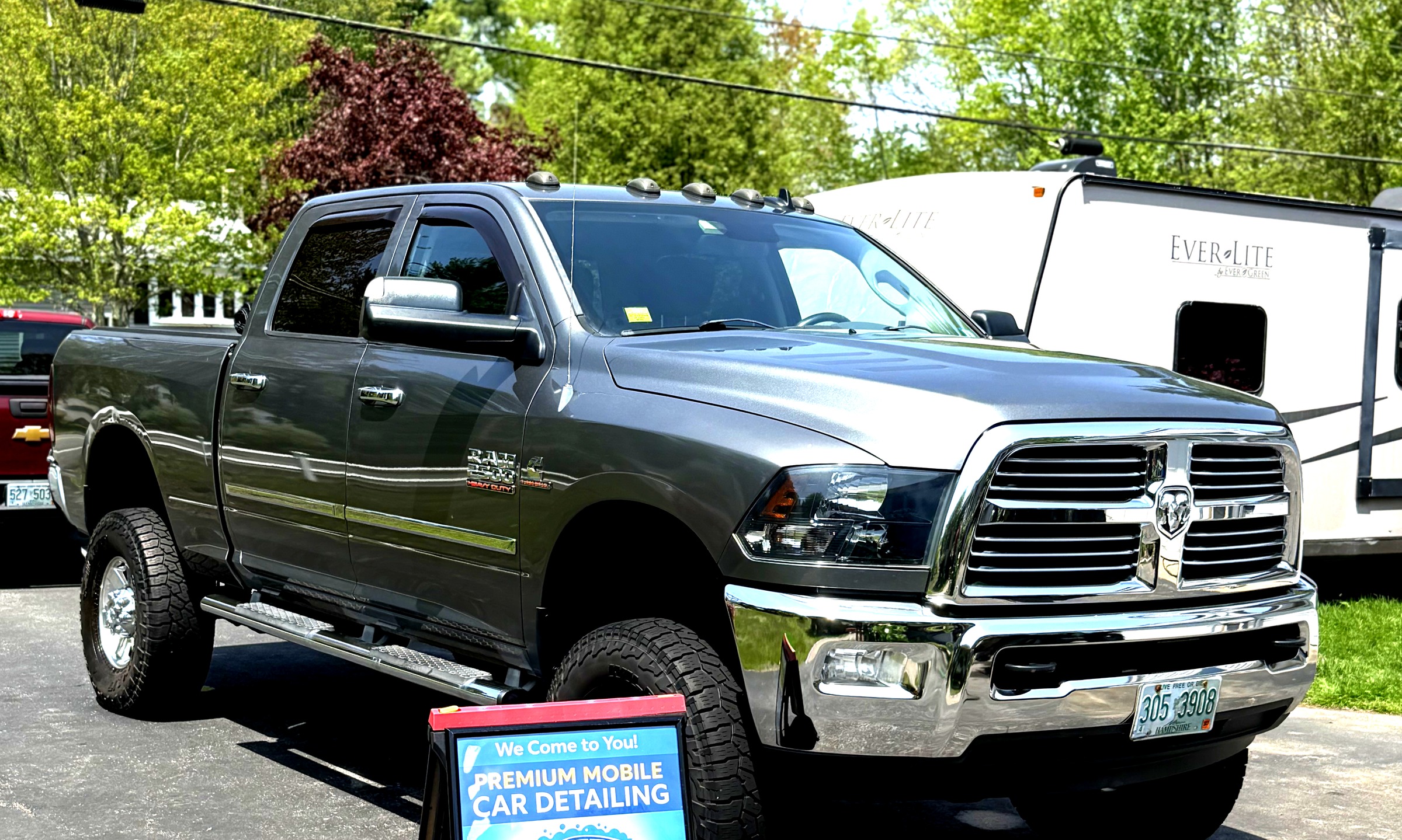 Deke's Auto Detailing mobile setup — professional car detailing Merrimack NH